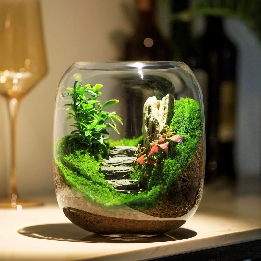 植道好物【步步高升】新款桌面微景观高档绿植办公室植物盆景礼物