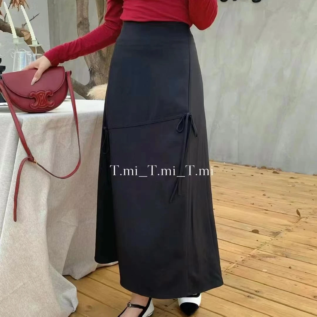 【菲菲家】秋季新款百搭半松紧半身裙1039