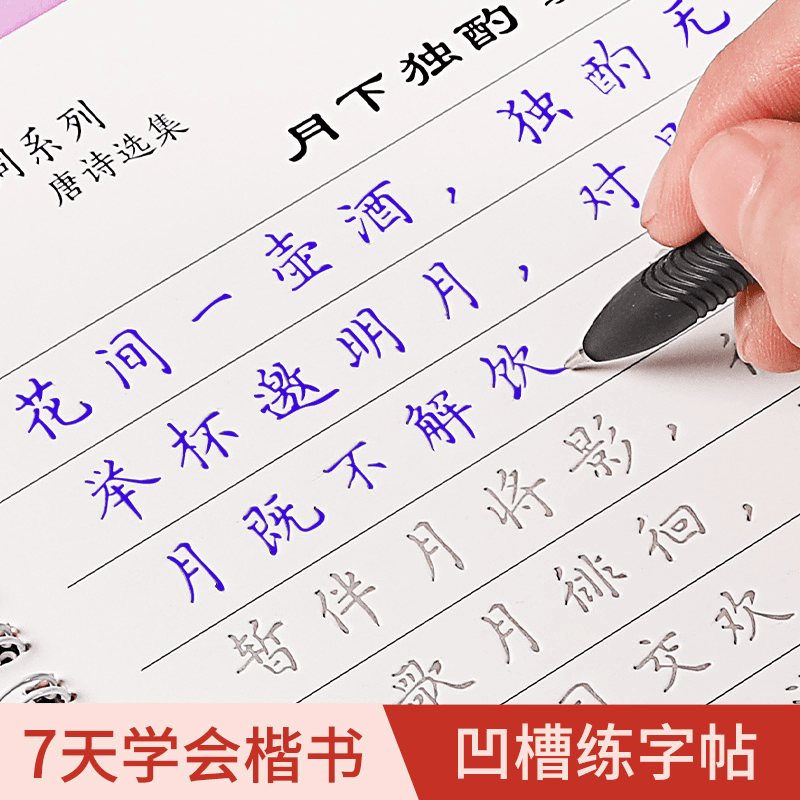楷书临摹练字帖全套正楷入门基础训练成人练字神器硬笔书法练字本
