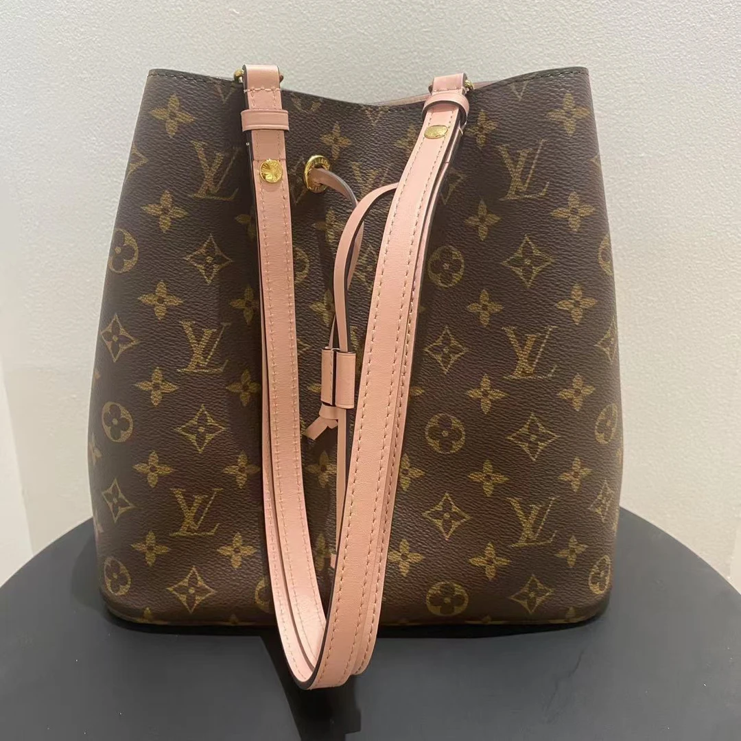 95新 LouisVuitton/路易威登 LV路易威登 老花水桶粉色 芯片款