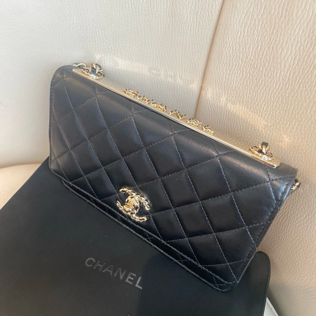 95新 Chanel/香奈儿 Chanel香奈儿 trendy cc woc黑金羊 23年芯片