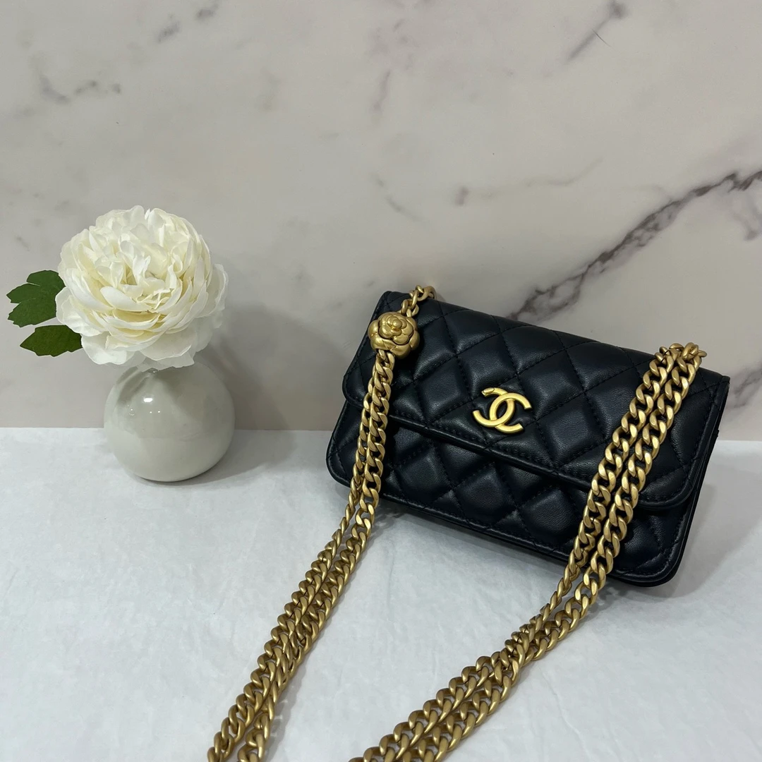 99新 Chanel/香奈儿 Chanel香奈儿 23S 山茶花调节扣miniwoc