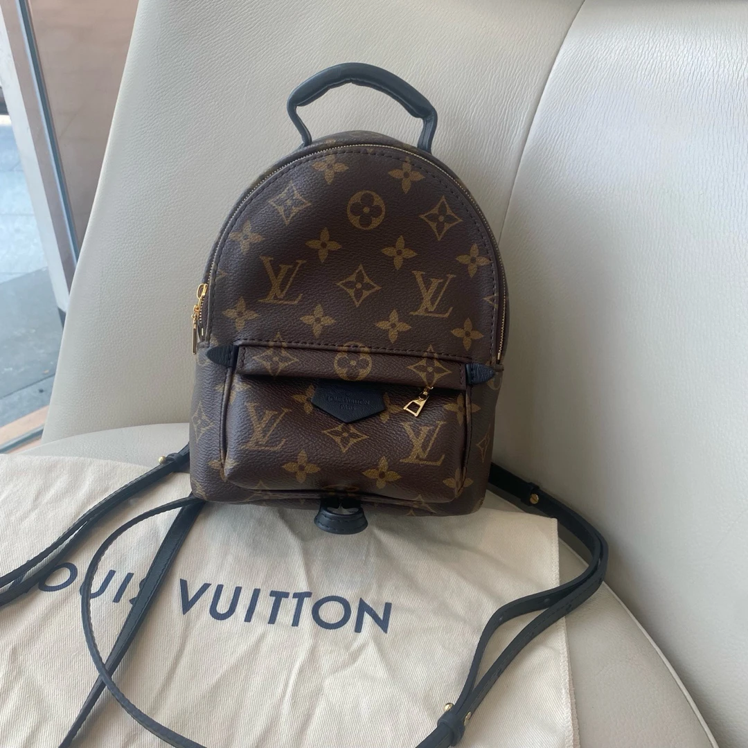 99新 LouisVuitton/路易威登 LV路易威登 老花书包mini 芯片款