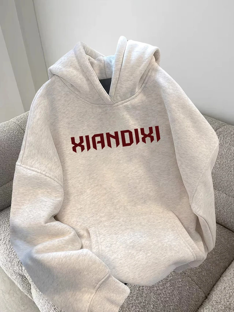 纯棉美式春秋冬连帽卫衣2025新款爆款连帽男女上衣慵懒风外套W329