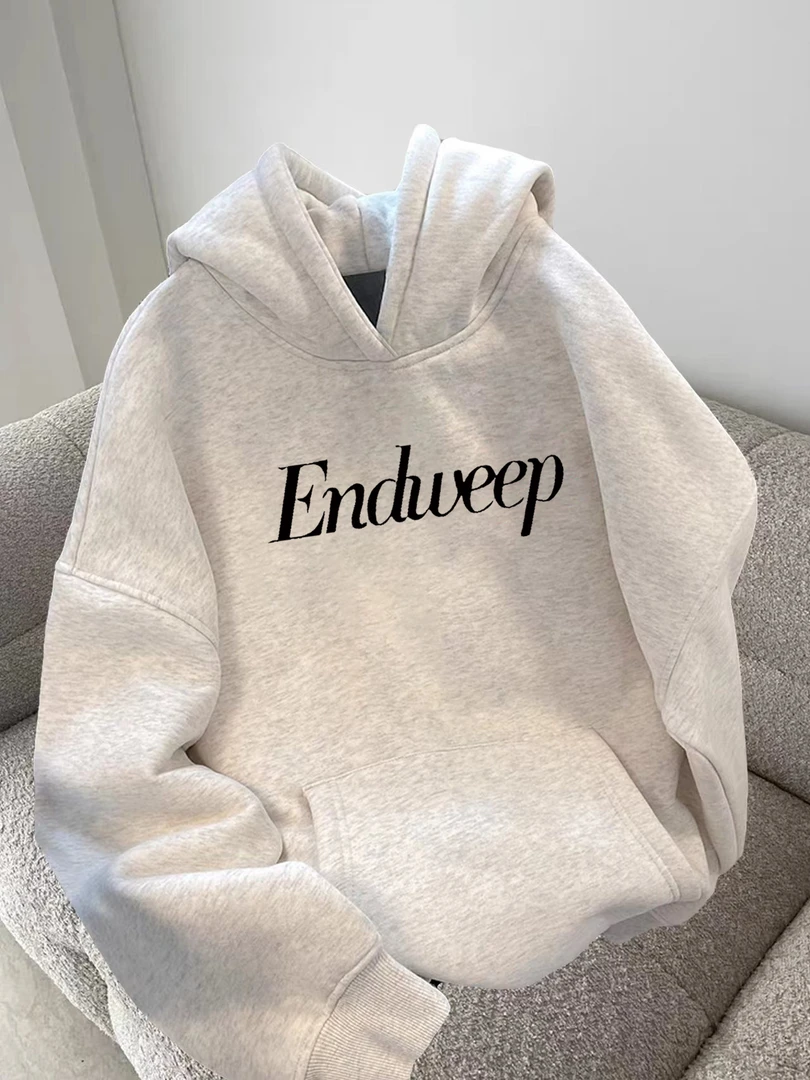 纯棉美式春秋冬连帽卫衣2025新款爆款连帽男女上衣慵懒风外套W335