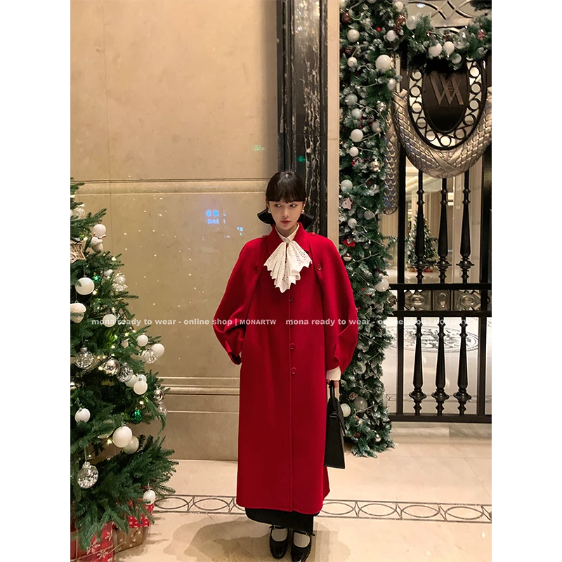 【Mona张绮贤】MONA双面呢大衣外套女 O123M03246