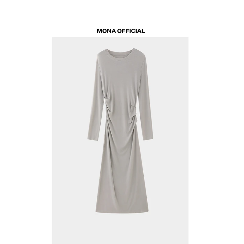 【MONA OFFICIAL】 天丝羊毛 优雅百搭连衣裙 Z124Q03766
