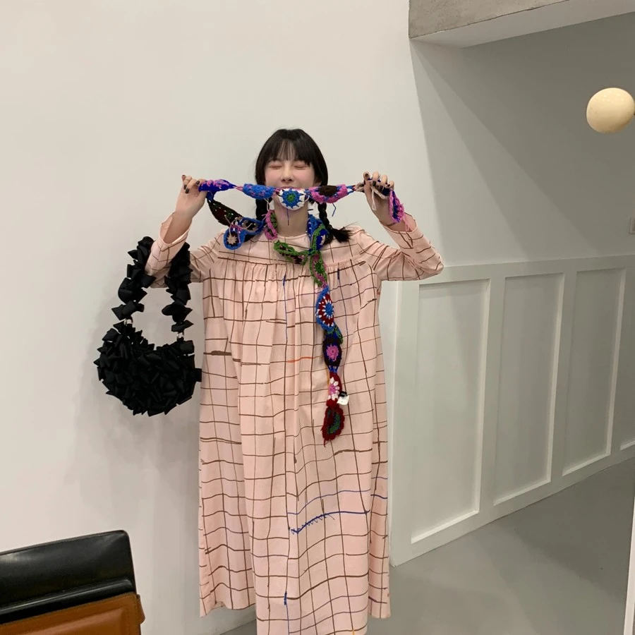 【MONA折扣款 】MONA 宽松遮肚子显瘦连衣裙 OQ035642