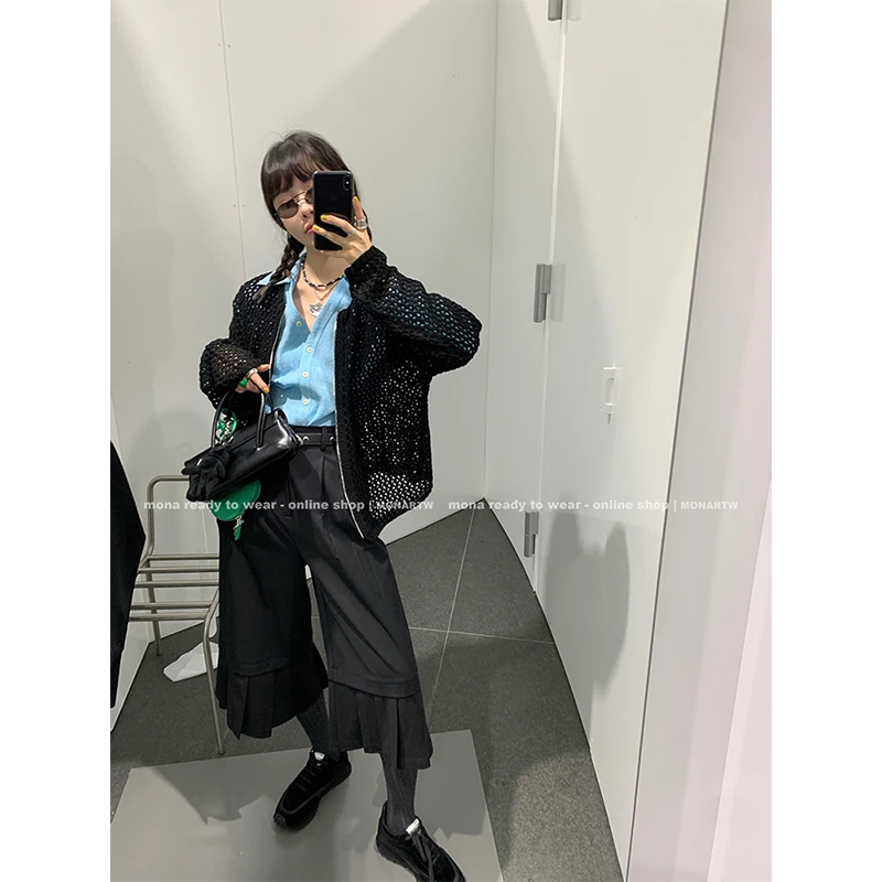 【MONA折扣款】MONA冰曲纱 宽松慵懒防晒针织衫 OS352332