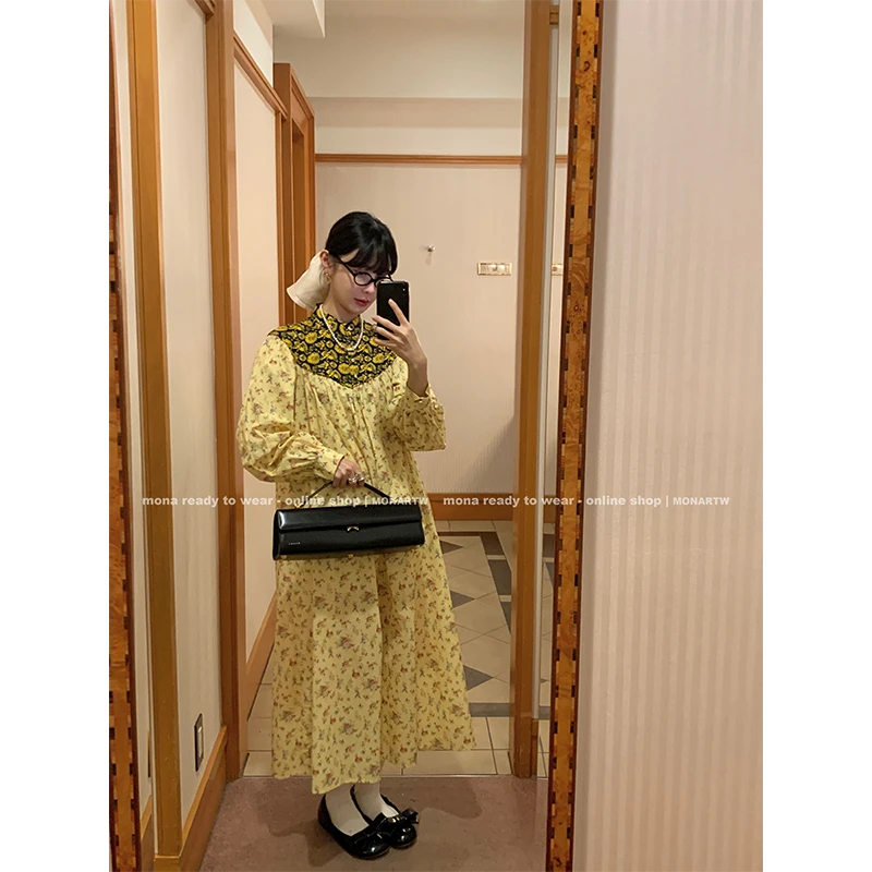 【MONA折扣款 】MONA 法式复古 碎花长短裙连衣裙 OA242092