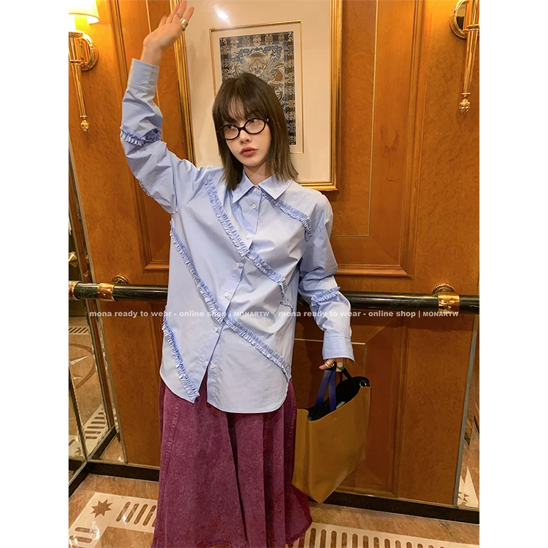 【MONA折扣款 】MONA 100棉40支 设计感衬衫女 OC354802