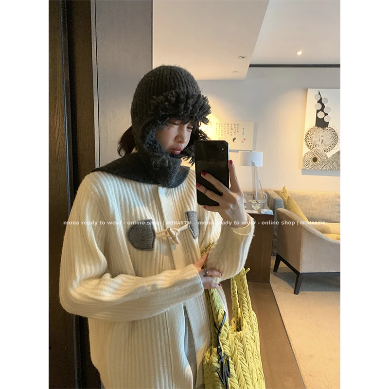 【Mona张绮贤 】MONA 100羊毛 针织开衫外套女 O123O03244