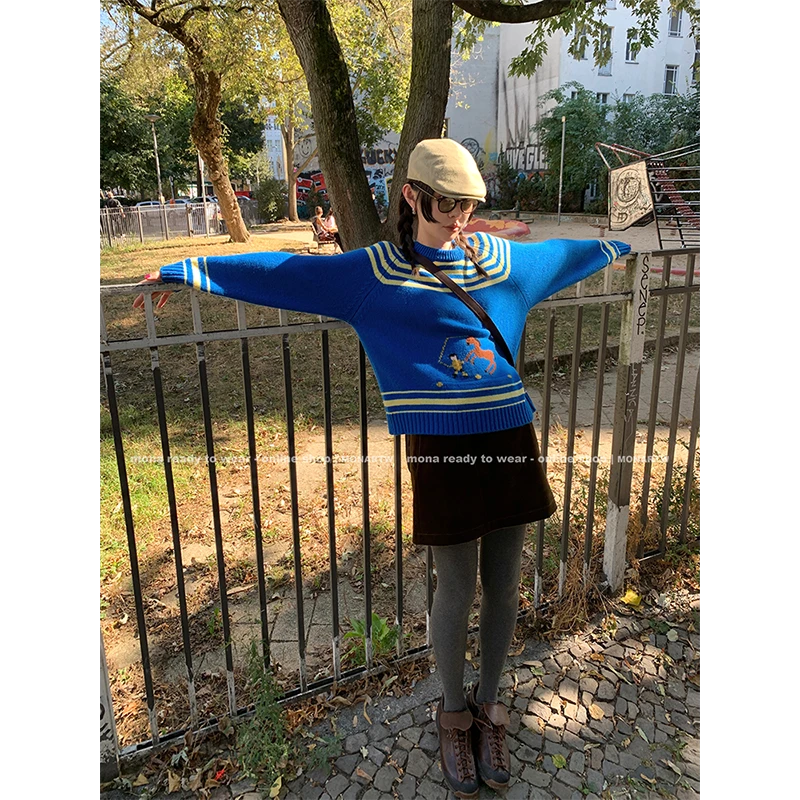 【Mona张绮贤 】MONA 慵懒设计长袖毛衣女 O124S08457