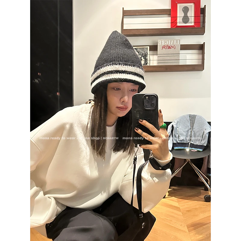 【Mona张绮贤 】MONA 羊毛潮流穿搭 帽子女秋百搭   OP233152