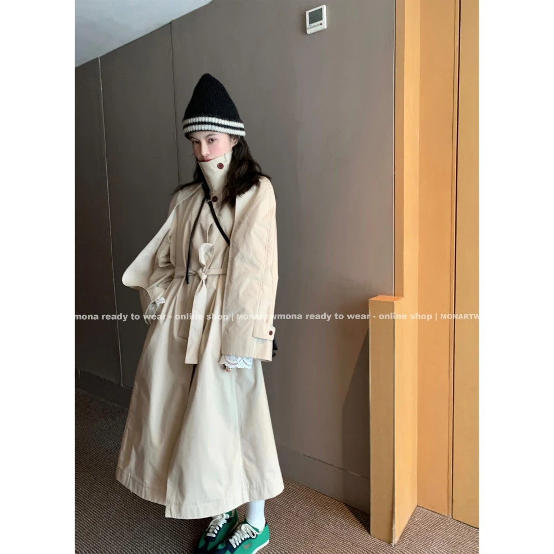 【MONA折扣款】MONA长款收腰显瘦风衣外套 OF223638