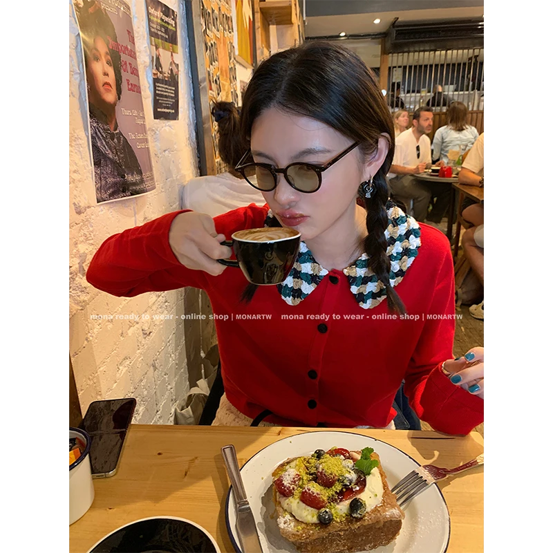 【Mona张绮贤】MONA 时髦可爱设计针织开衫女 O123O06926