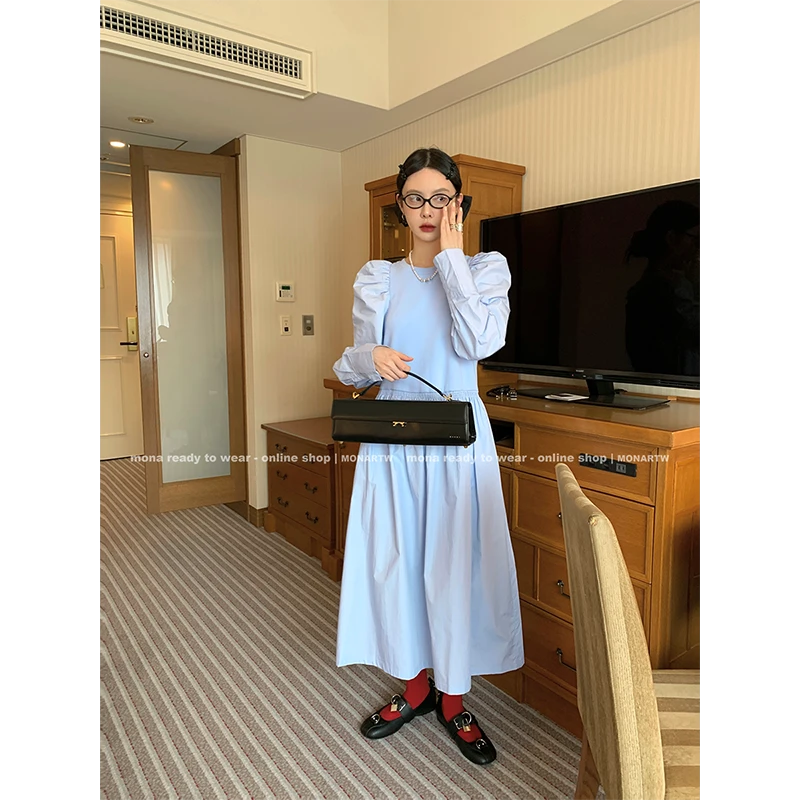 【MONA折扣款 】MONA 法式茶歇 羊腿袖长裙连衣裙 OQ222398