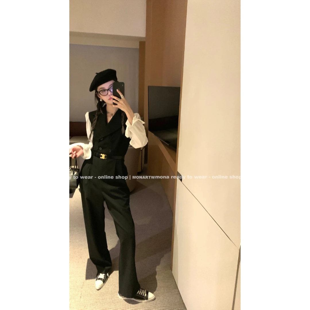 【MONA折扣款】MONA小众显瘦黑色连体裤 OQ218710
