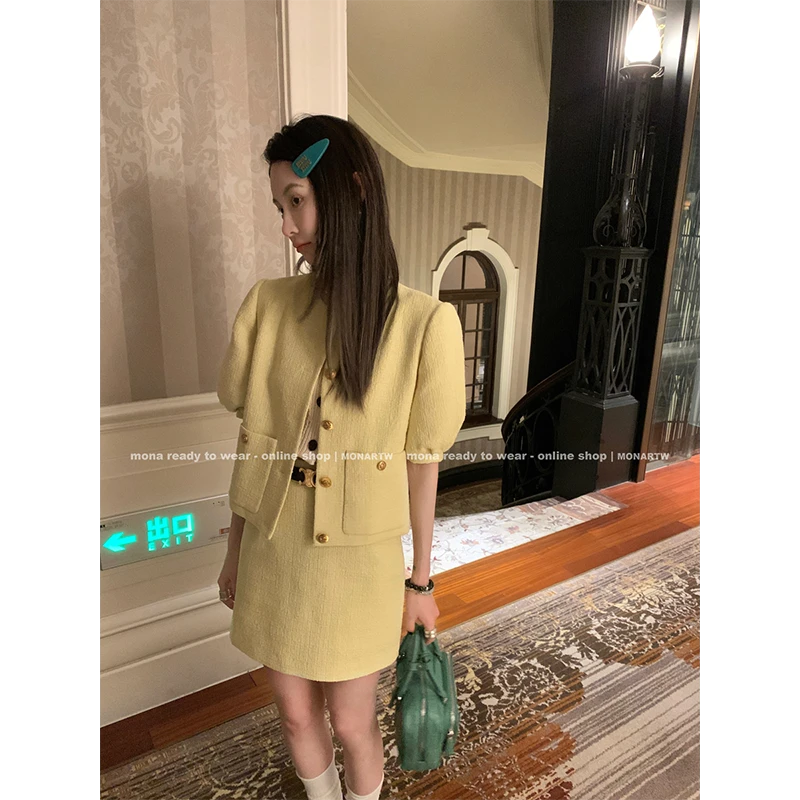 【MONA折扣款】气质名媛外套半裙短裤套装小个子时尚 OA342365