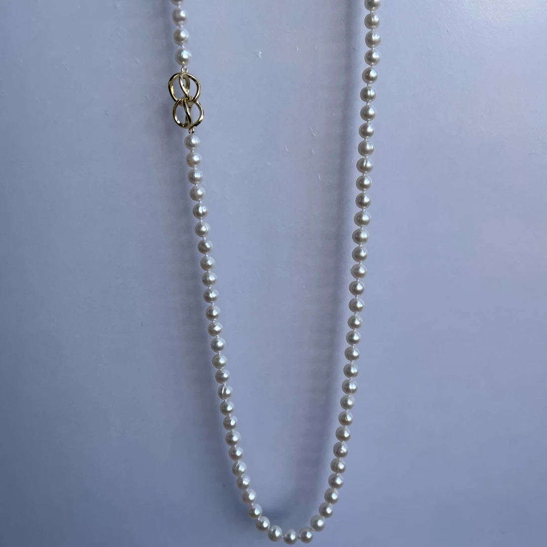 非金属羽毛项链 90 cm 珠珠7-8mm 一款多戴优雅 百搭 时尚 气质