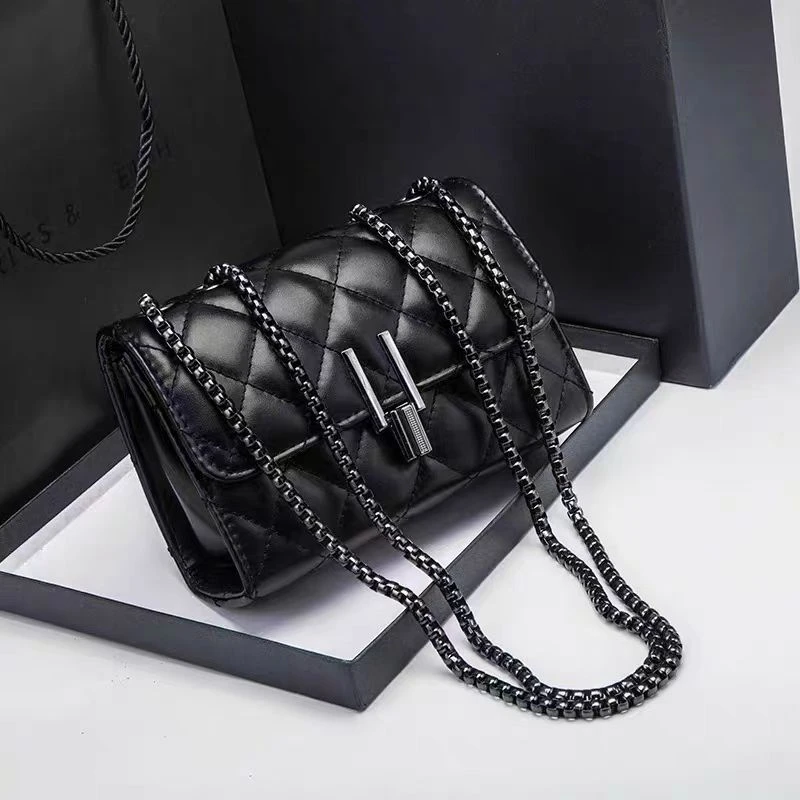 Canson Kock单肩包包2025新款时尚百搭菱格链条网红斜挎包小香风