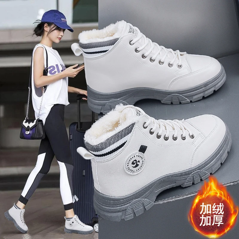 小短靴冬鞋加绒女鞋2023年秋冬季新款马丁靴雪地短靴棉鞋