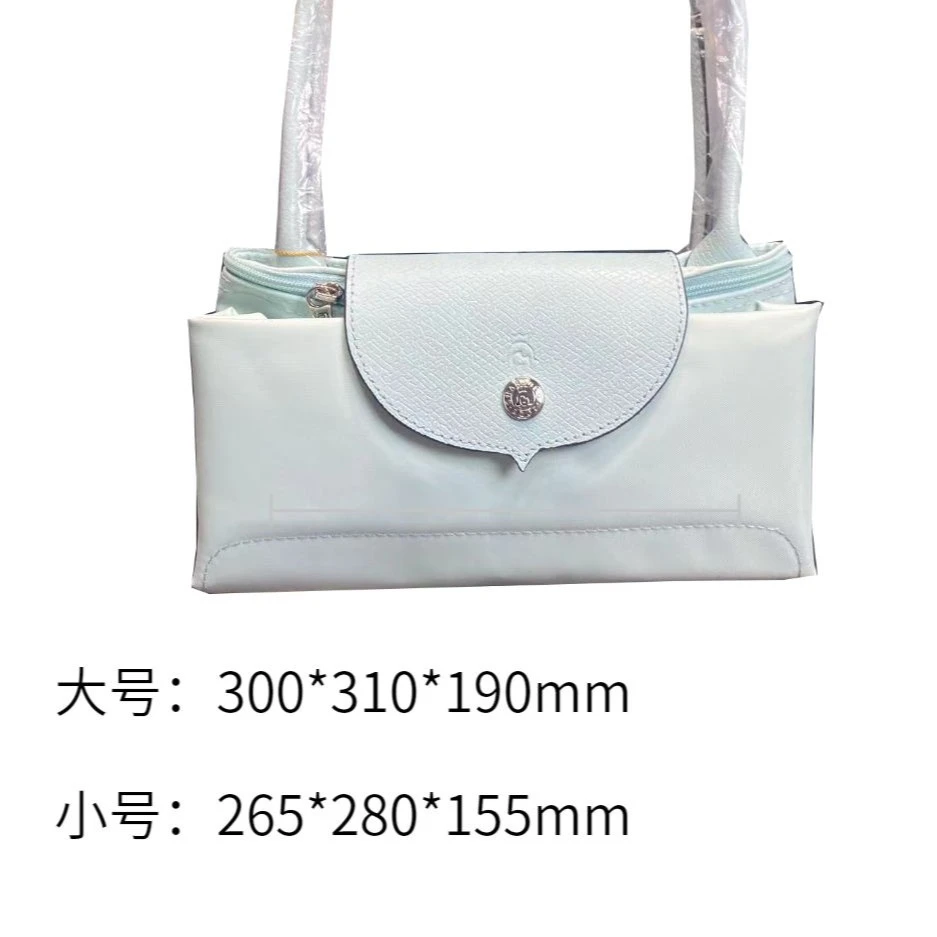 【现货】尼龙拼头层牛皮 轻奢饺子包单肩女斜挎包大容量购物袋