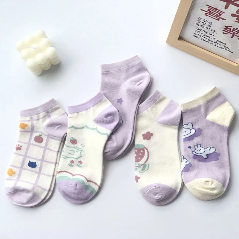 船袜棉袜春夏款可爱休闲系袜子