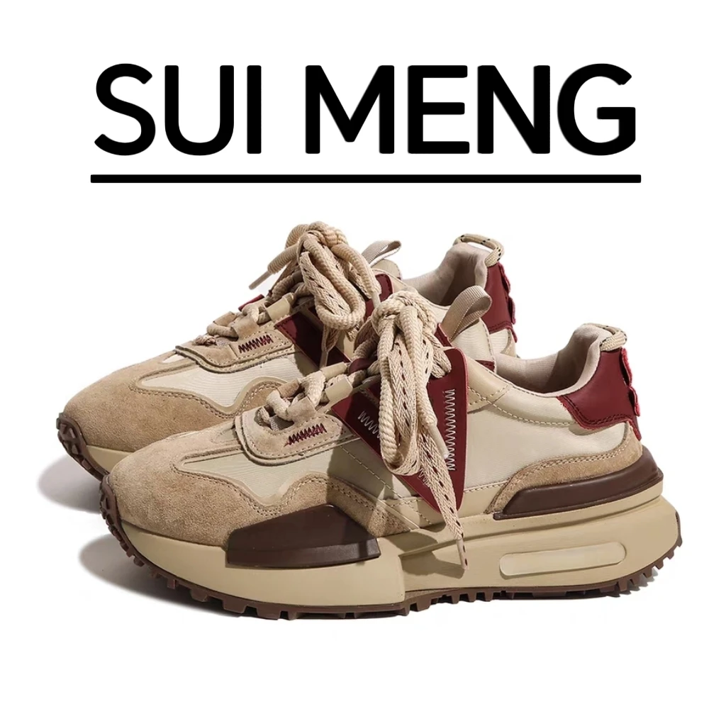 睢蒙时尚ins百搭复古港风老爹鞋女阿甘鞋透气厚底休闲运动鞋 s001