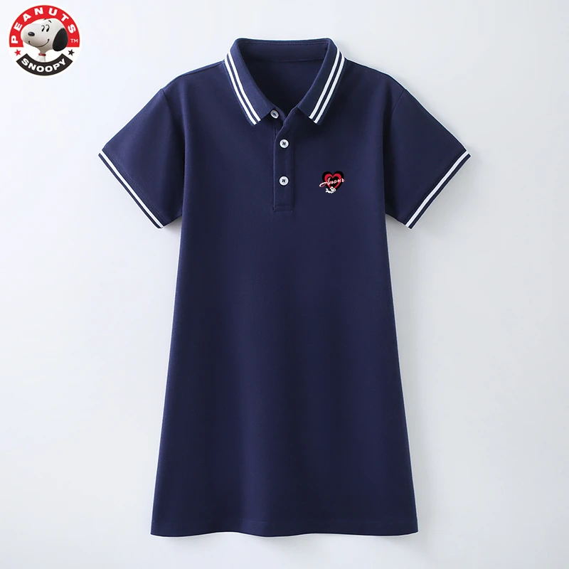 Snoopy/史努比女童连衣裙时尚洋气薄款直筒裙2025夏季小女孩裙装
