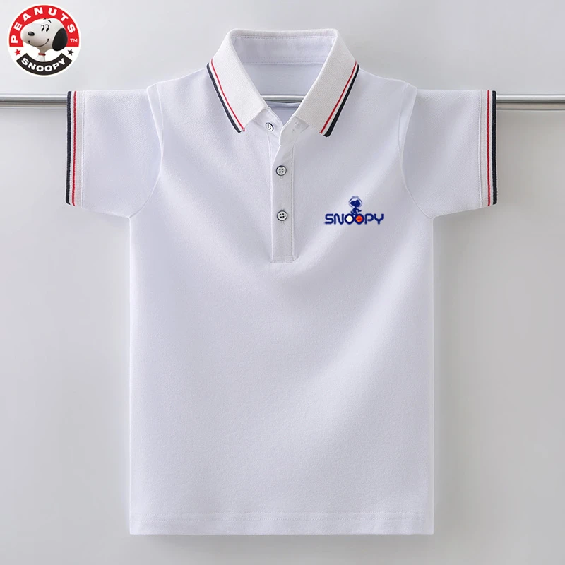Snoopy/史努比男童t恤纯棉2026夏季新款帅气polo衫中大儿童衣服