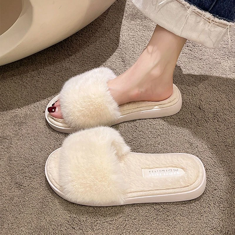 2023欧货爆款拖鞋女外穿秋季新款小香风高级感毛毛鞋室内家居棉拖