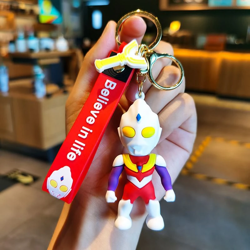 超人奥特曼钥匙扣学生书包链幼儿园挂件车钥匙礼物摆摊卡通创衬衫