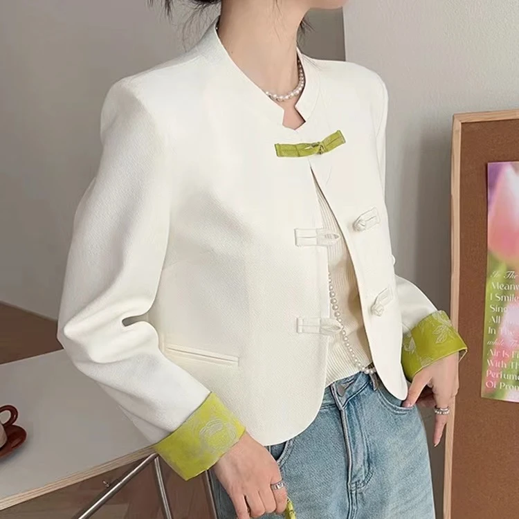 上衣女外套女装小香风气质时尚复古唐装中式上中国风短款休闲外套