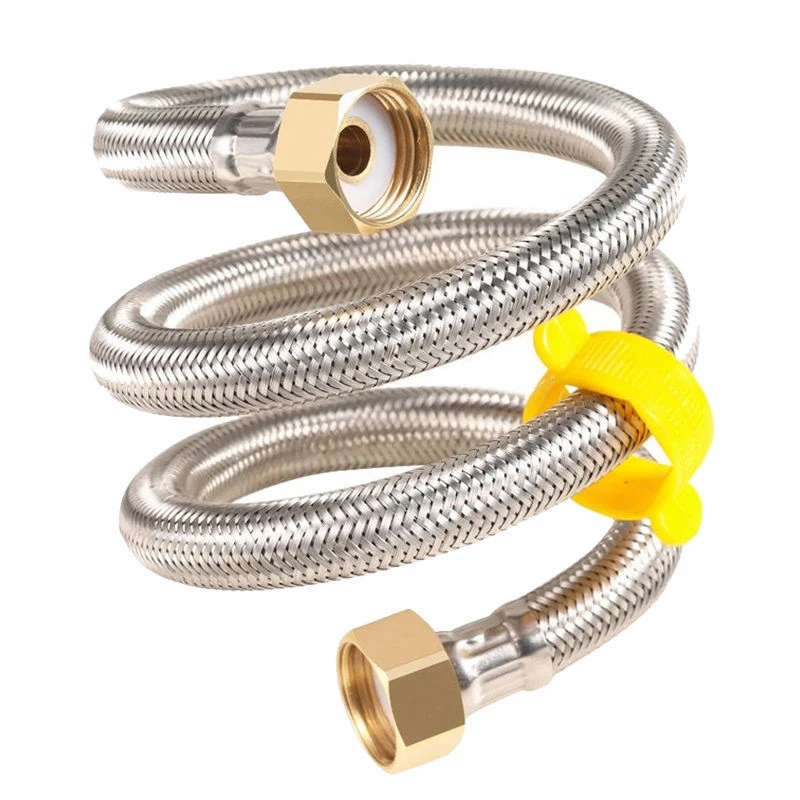 304不锈钢编织软管马桶热水器水管龙头家用高压防爆冷热通用4分进