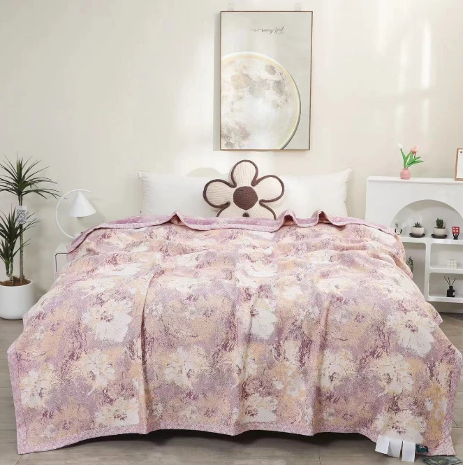 【粉色恋人】210*240cm鹅绒蛋白毯柔软床盖可机洗