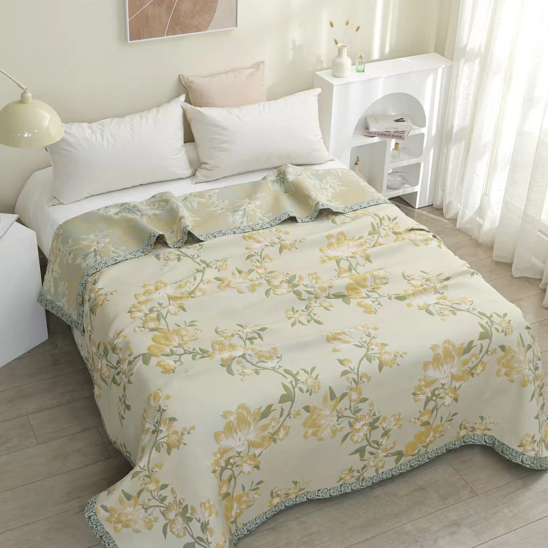 R【一株芳华】230*250CM轻奢高端桑波段蚕丝蛋白毯