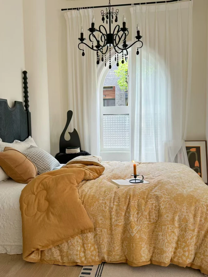 M【凯撒-黄】 200*230cm双层纱布被