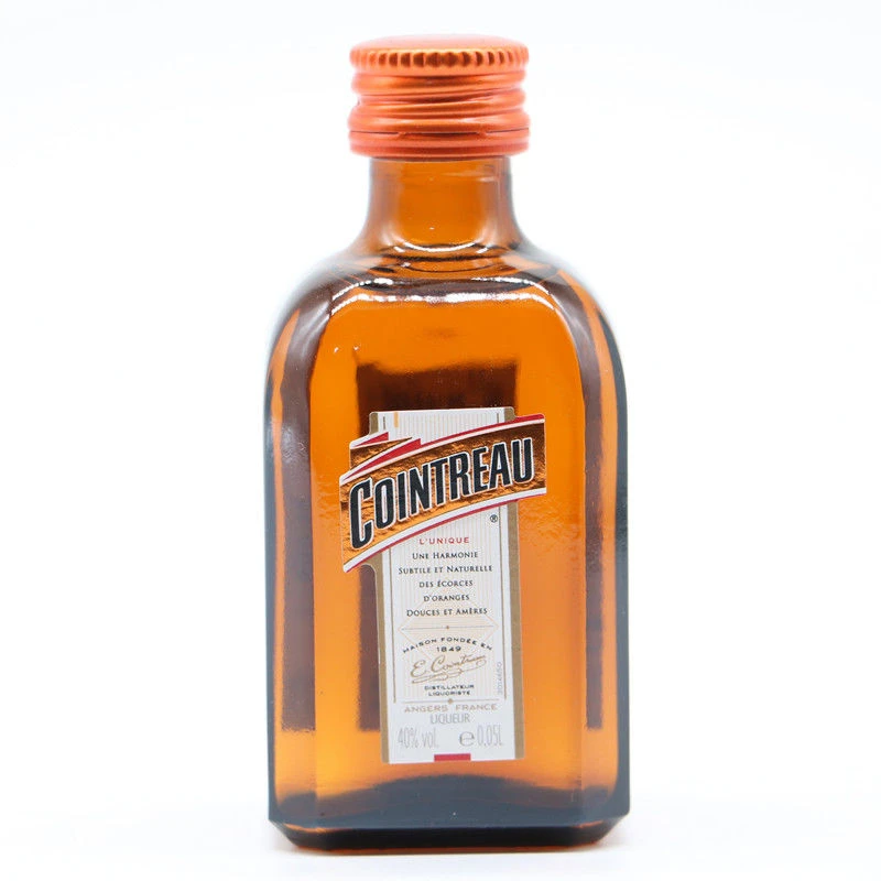 君度力娇酒利口酒甜橙味酒50ml 君度小酒版 法国瓶身标注非卖品