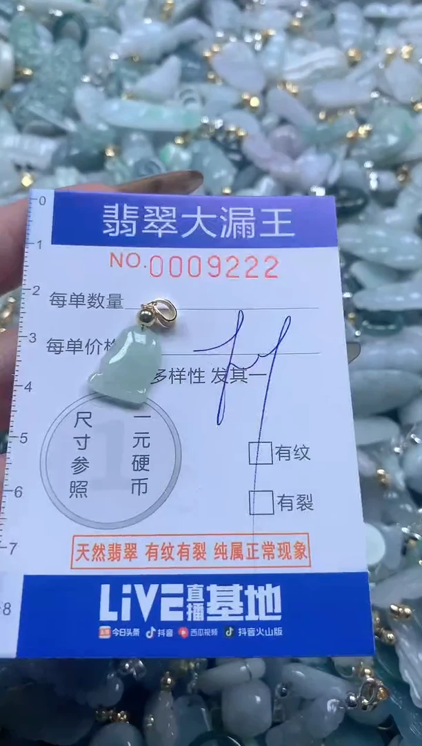 【闪购商品】翡翠吊坠(不含链)未镶嵌含绳9222