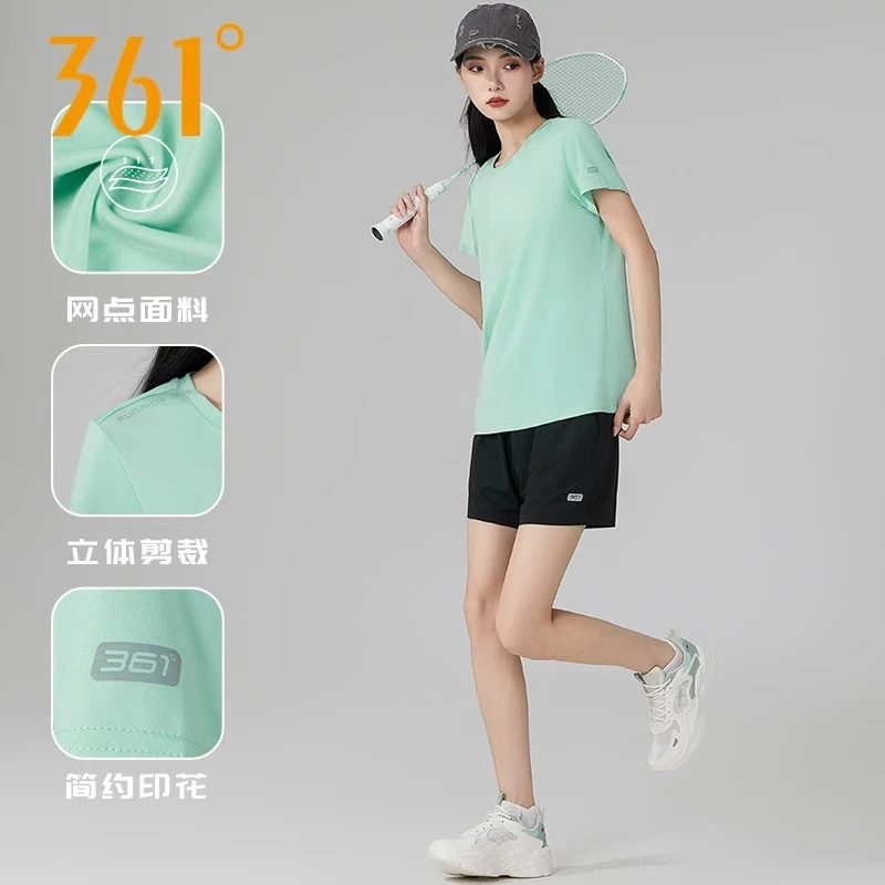 361运动速干套装两件套女短袖五分短裤2024夏季新款休闲跑步女装