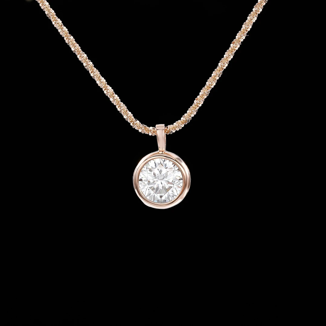 坠链均925银莫桑石 ——木木（SY2929）MS-1310B2  2克拉 项链