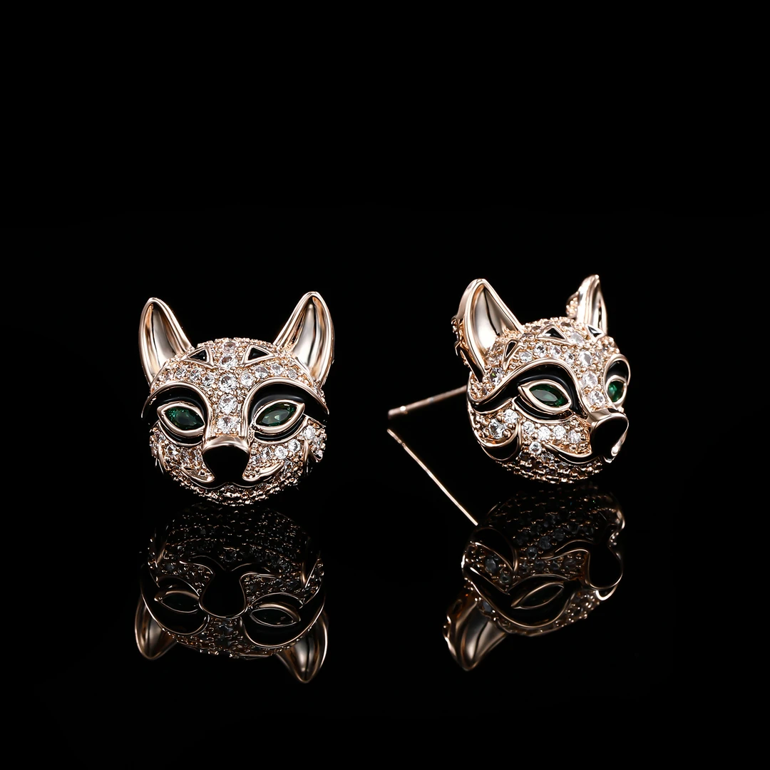 铜合金合成锆石耳饰 ——木木（SY2510）AFH-4155B  精致耳饰