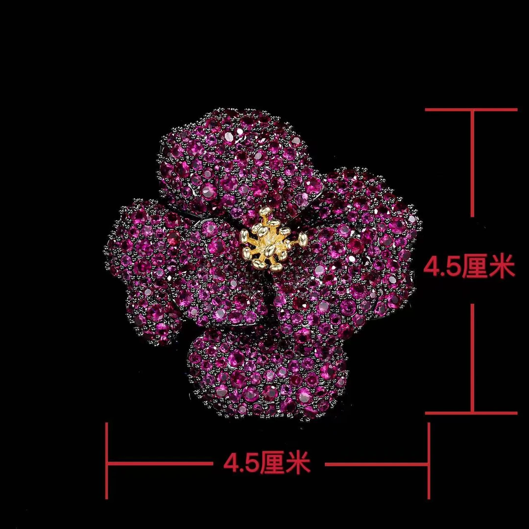铜合金合成锆石胸针 ——木木（SY2227）XZ1570 胸针