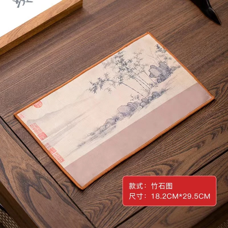 加厚彩绘茶巾 优雅