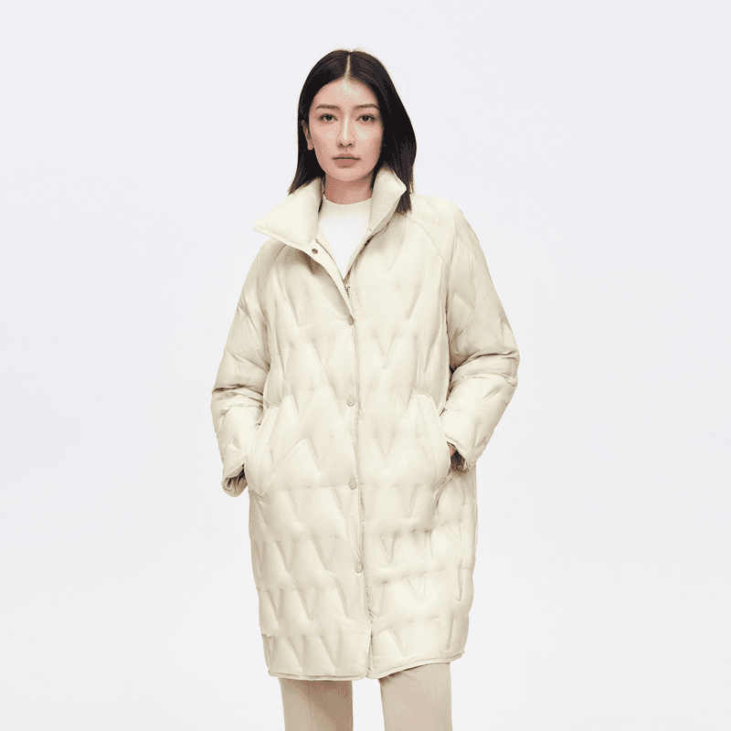 波司登2023年新款秋冬女士经典商务品质时尚鹅绒羽绒服B30134162