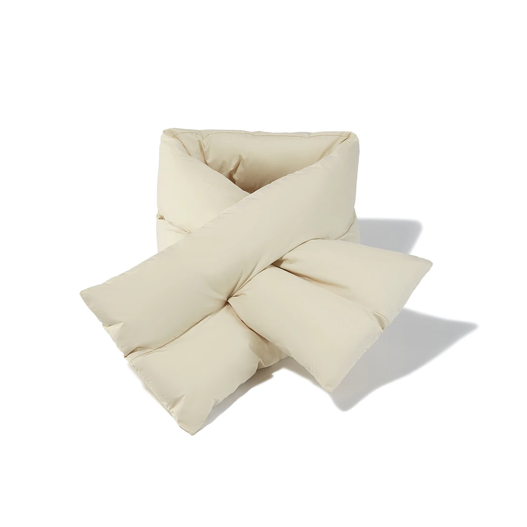 冬季轻量云朵保暖围巾-米色