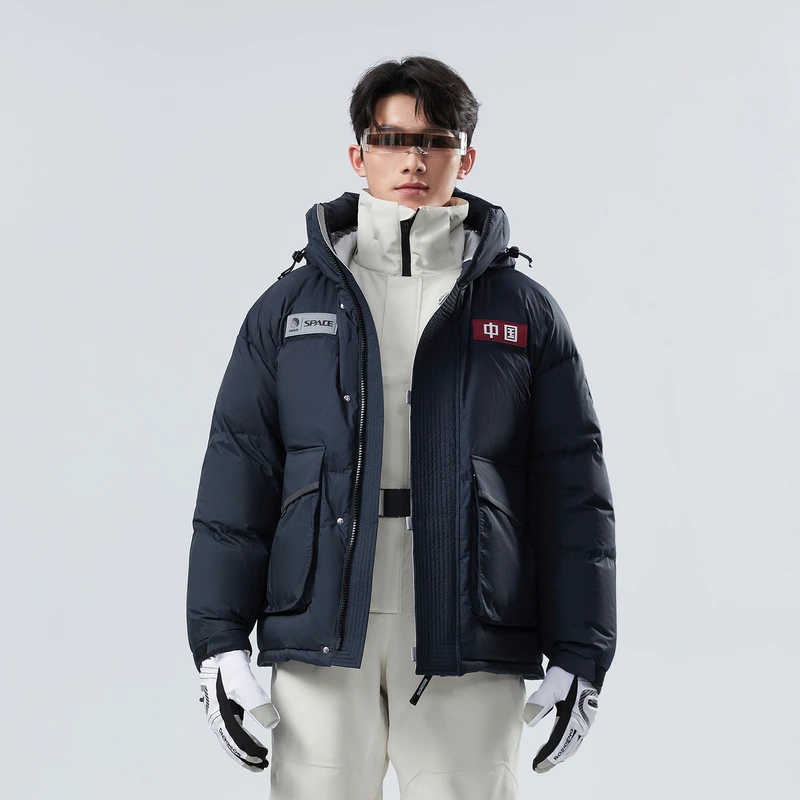 商场同款新品波司登冬季新款户外运动连帽短款太空系列情侣同款