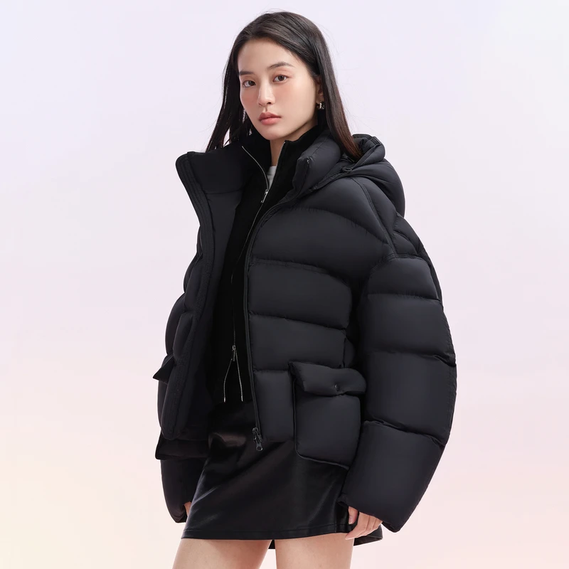 【好羽绒】<波司登>冬新款时尚潮流短款泡芙羽绒服外套B40145916XS