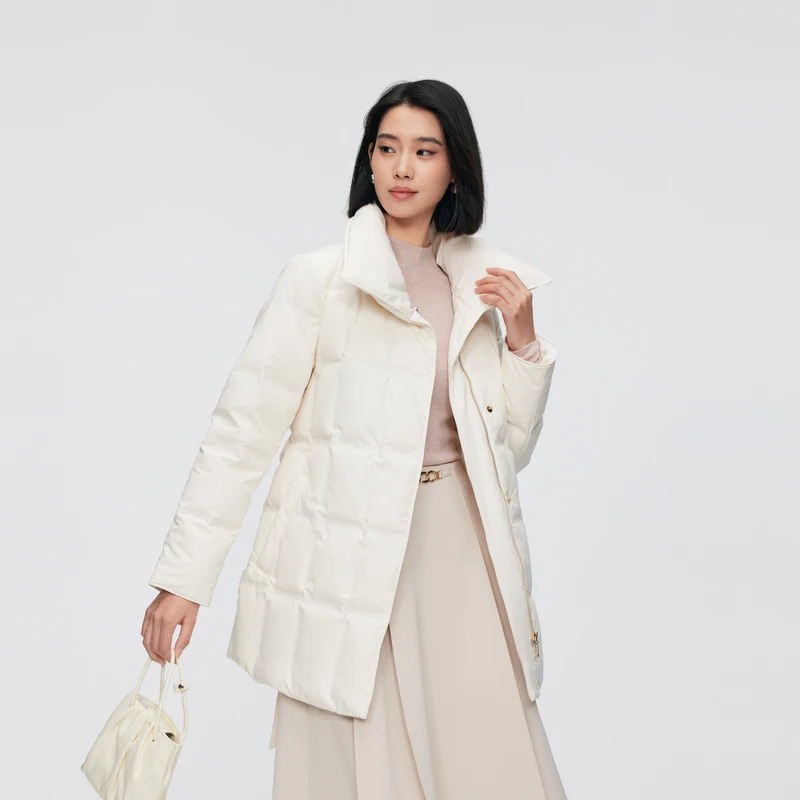 <波司登>2024秋冬新款保暖轻薄舒适时尚百搭女经典商务羽绒服